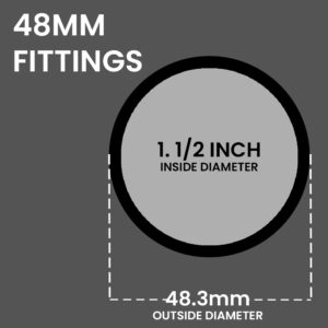 ELECTROPHORETIC BLACK KEY CLAMP FITTINGS FOR 48MM (1-1/2") OD TUBE