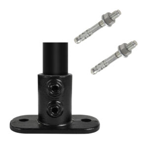 BASE PLATE 48MM (BLACK) KEY CLAMP FITTING (M12 BOLTS INCLUDED) 132D D48 C12G40