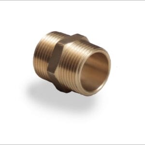 Brass-Hexagon-Nipple-BSPT-Brass-Threaded-Fitting