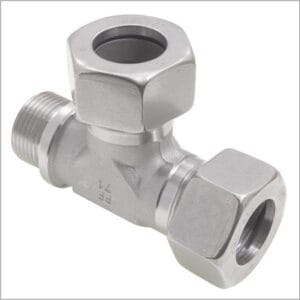 Male-Run-Tee-BSPP-Single-Ferrule-Compression-316-Stainless-Steel