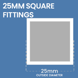25MM X 25MM Square Galvanised Key Clamp Fittings