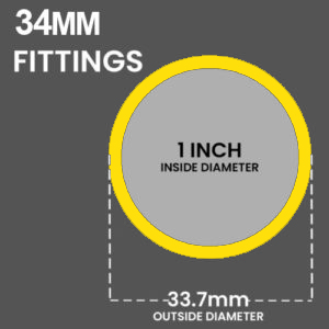 Yellow Key Clamp Fittings for 34MM (1″) OD Tube Q2/B34/K6
