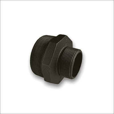 Black-Malleable-Iron-Reducing-Hexagon-Nipple