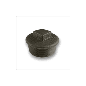 Black-Malleable-Iron-Square-Head-Beaded-Plug