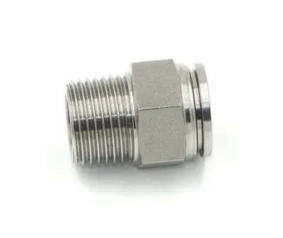 Male-Connector-BSPT-Push-In-Fitting-Stainless-Steel